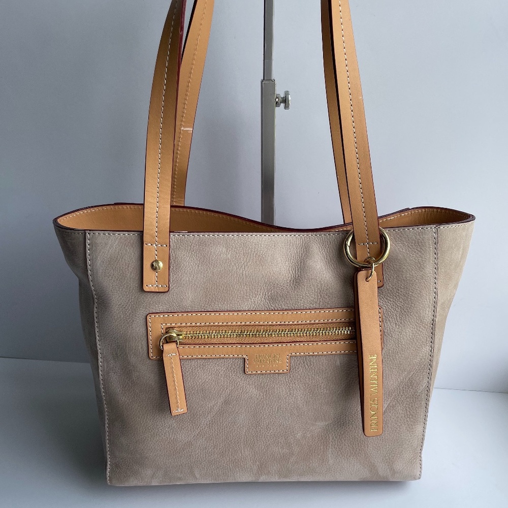 Frances Valentine Tan Suede Tote